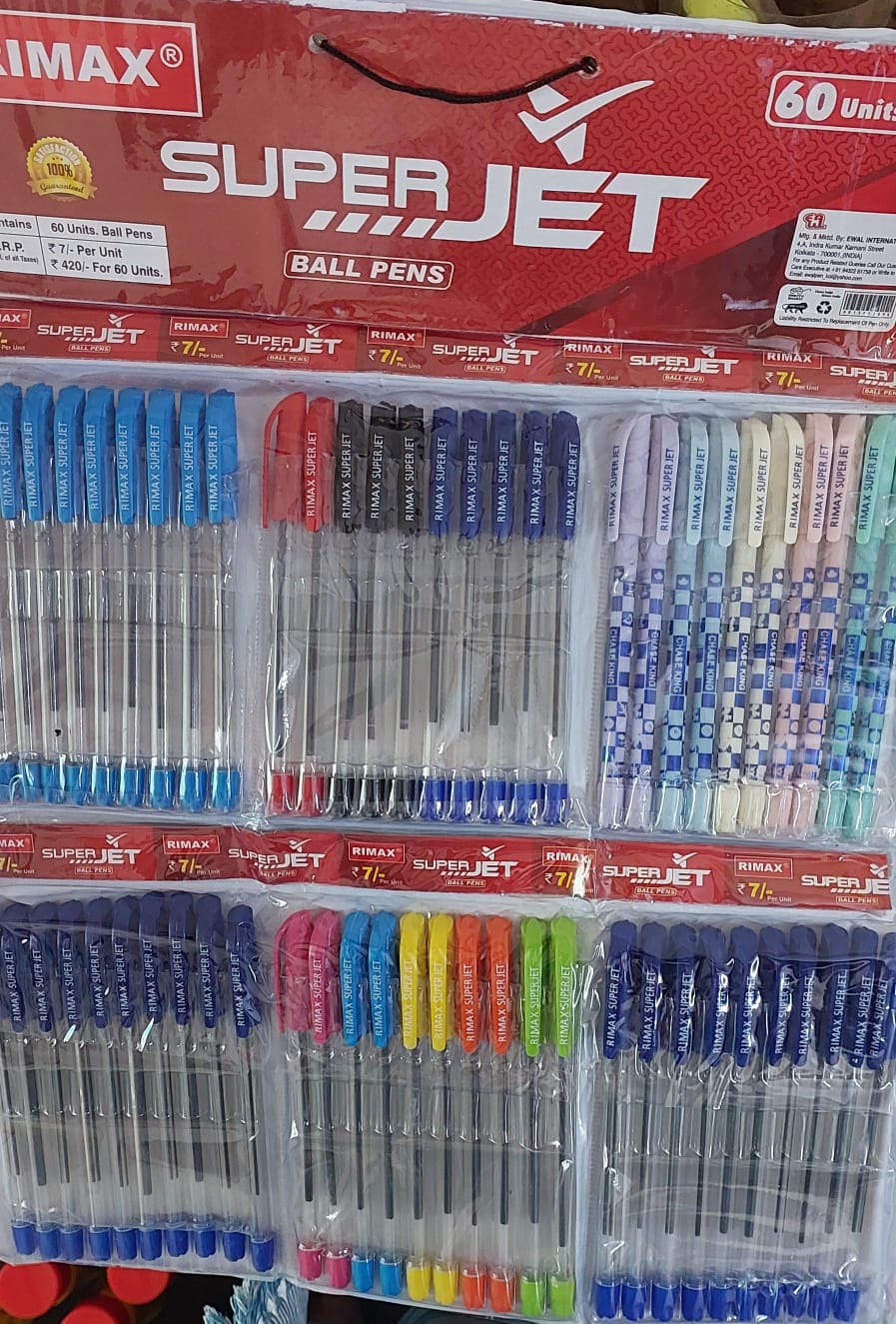 super jet 5rs/- pens 60pcs